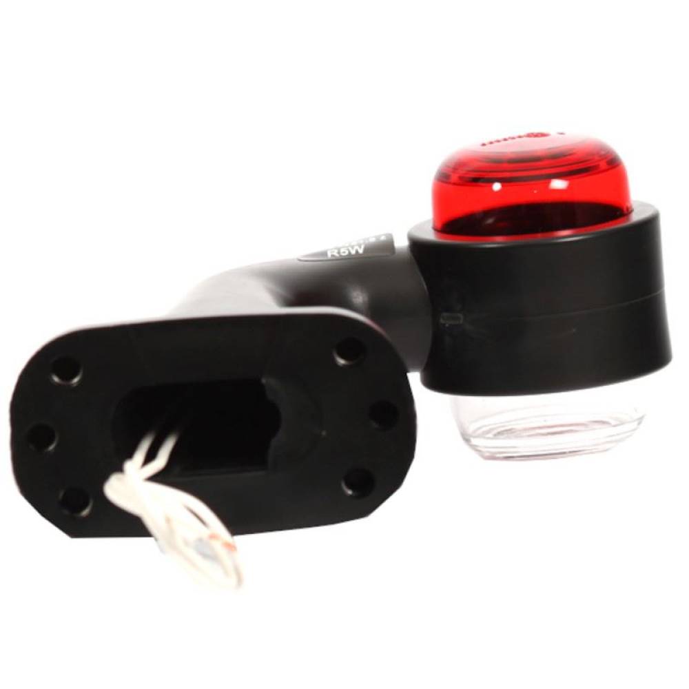 Lampa gabarit cu brat cu cot 90°, 180mm, alb-rosie, 12-24V, W21.5z 265 Was