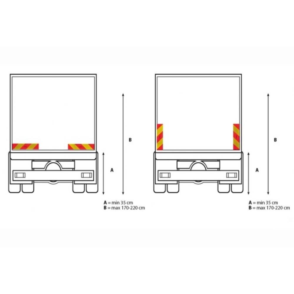 Autocolant reflectorizant vehicul scurt (in dungi) 565x130mm 4001MSA Reflex