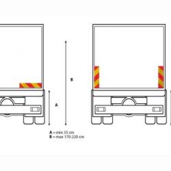 Autocolant reflectorizant vehicul scurt (in dungi) 565x130mm 4001MSA Reflex