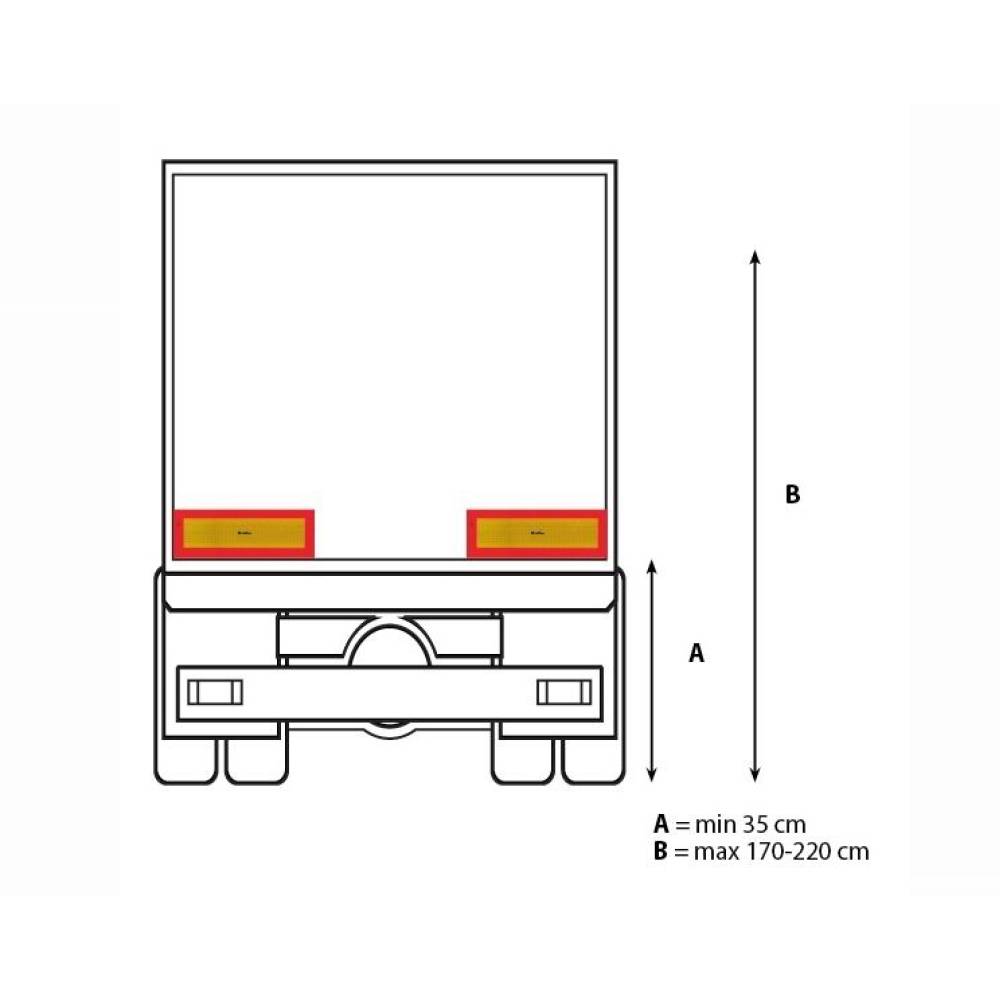 Placa reflectorizanta vehicul lung (in chenar) 565x200mm 4004MUK Reflex