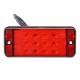 Lampa ceata 2 suruburi, 107x47, 12 LED-uri, rosie, 9-36V W83d-700kr Was