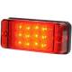 Lampa ceata 2 suruburi, 107x47, 12 LED-uri, rosie, 9-36V W83d-700kr Was