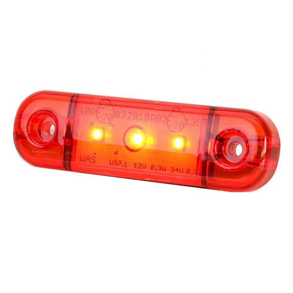 Lampa gabarit 84x24,LED, slim, rosie, 12-24V, W97.1 709 Was