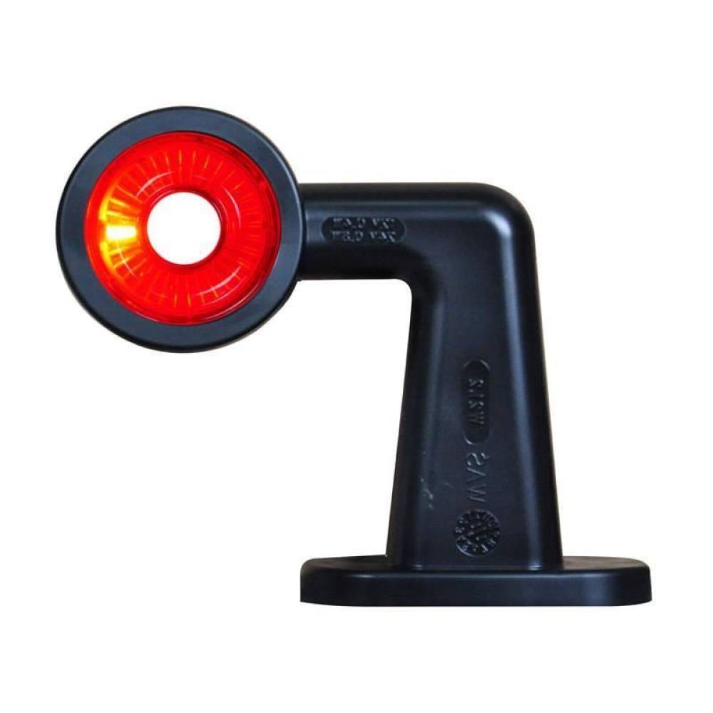 Lampa gabarit cu brat cu cot 90° 125mm, LED, alb-rosie, dreapta, 12-24V, W21.2s 412bcP Was