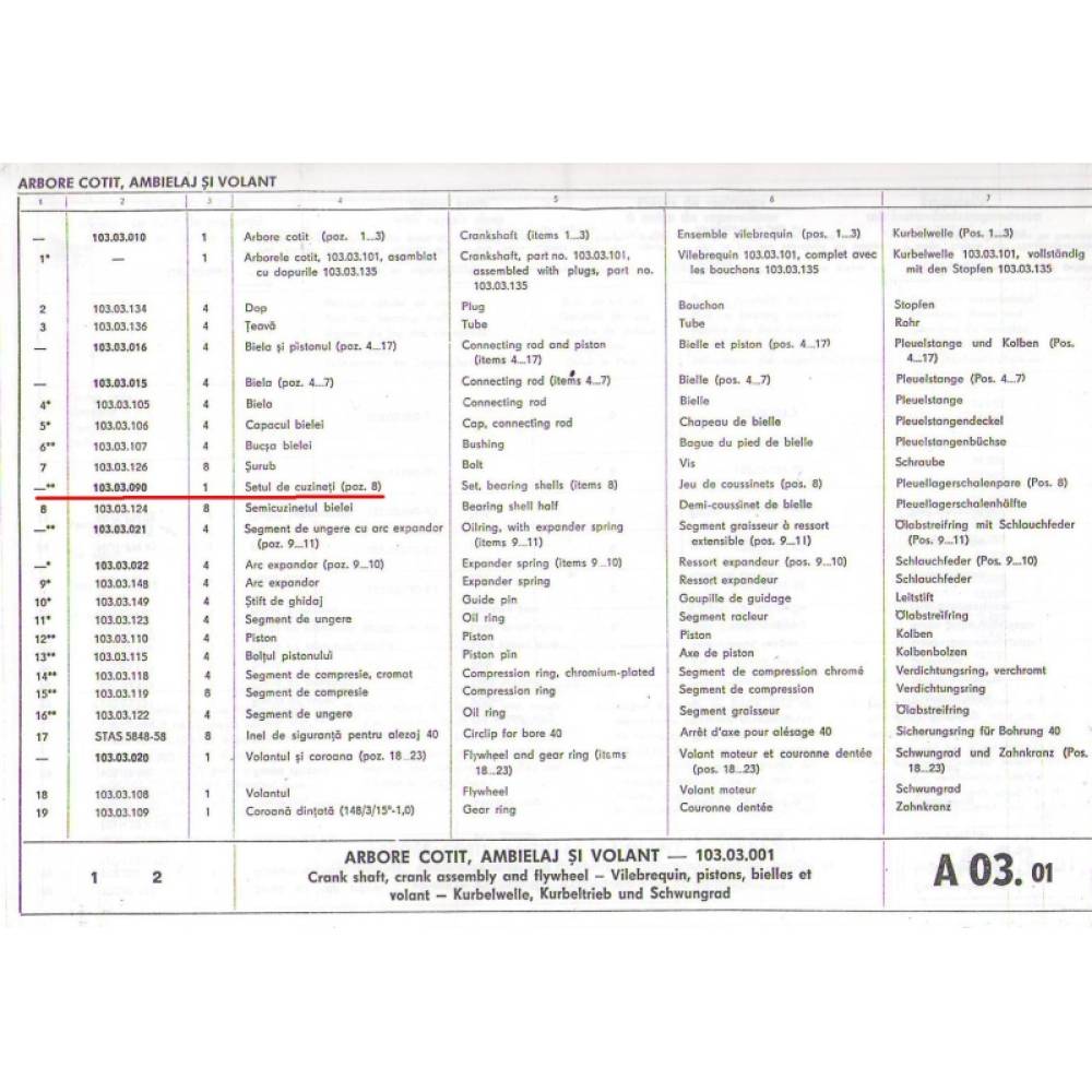 Cuzineti biela R1 U650 ASpeed/UTB103.03.090