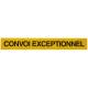 Placa reflectorizanta CONVOI EXCEPTIONEL 1900x250x2.5mm, 7026 Reflex