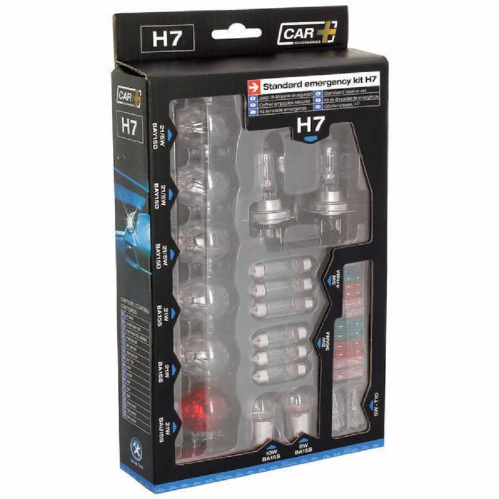 Caseta becuri H7 12V, 30 bucati,18 becuri cu 12 sigurante, 2404029 Car+