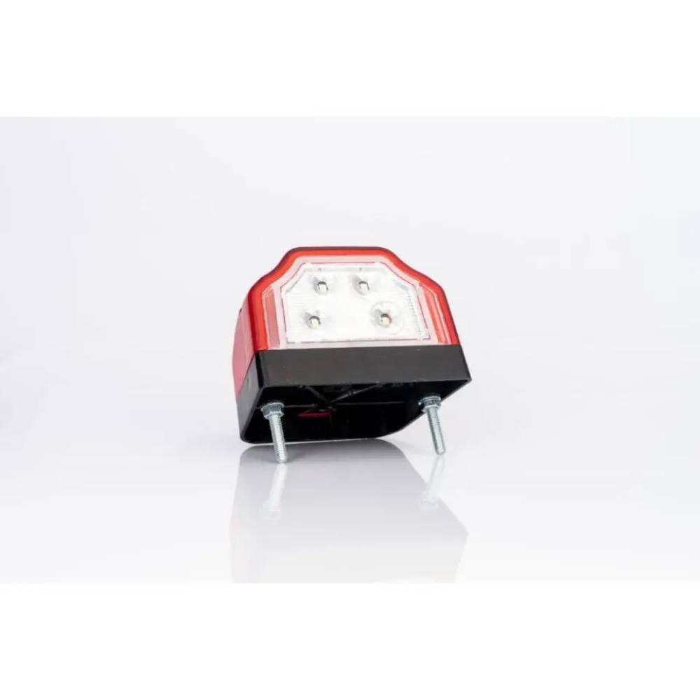 Lampa numar cu cocoasa, 96x64, 4 LED-uri, rosie, cu papuci, FT-031-A Fristom 