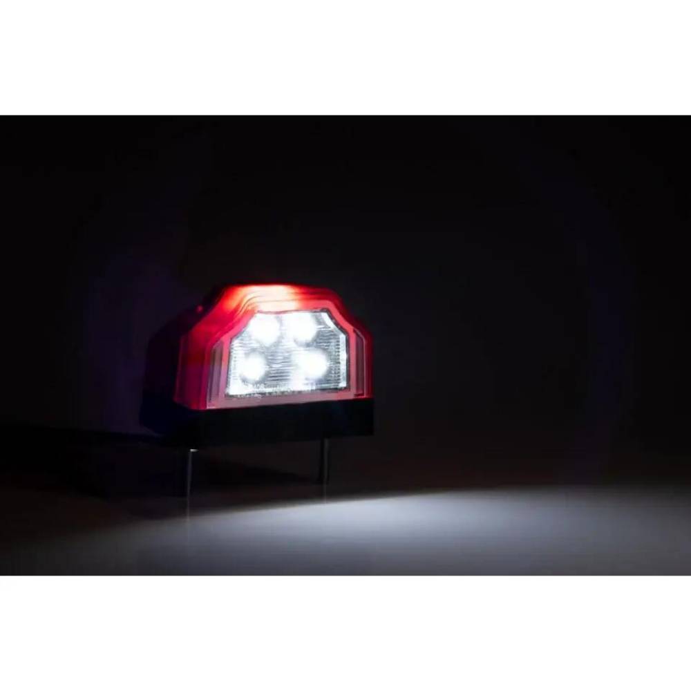 Lampa numar cu cocoasa, 96x64, 4 LED-uri, rosie, cu papuci, FT-031-A Fristom 