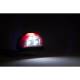 Lampa numar cu cocoasa, 96x64, 4 LED-uri, rosie, cu papuci, FT-031-A Fristom 