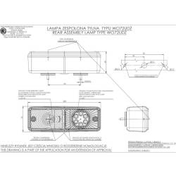Lampa spate 200x70, 3 functii, LED, W072UD 487 Was