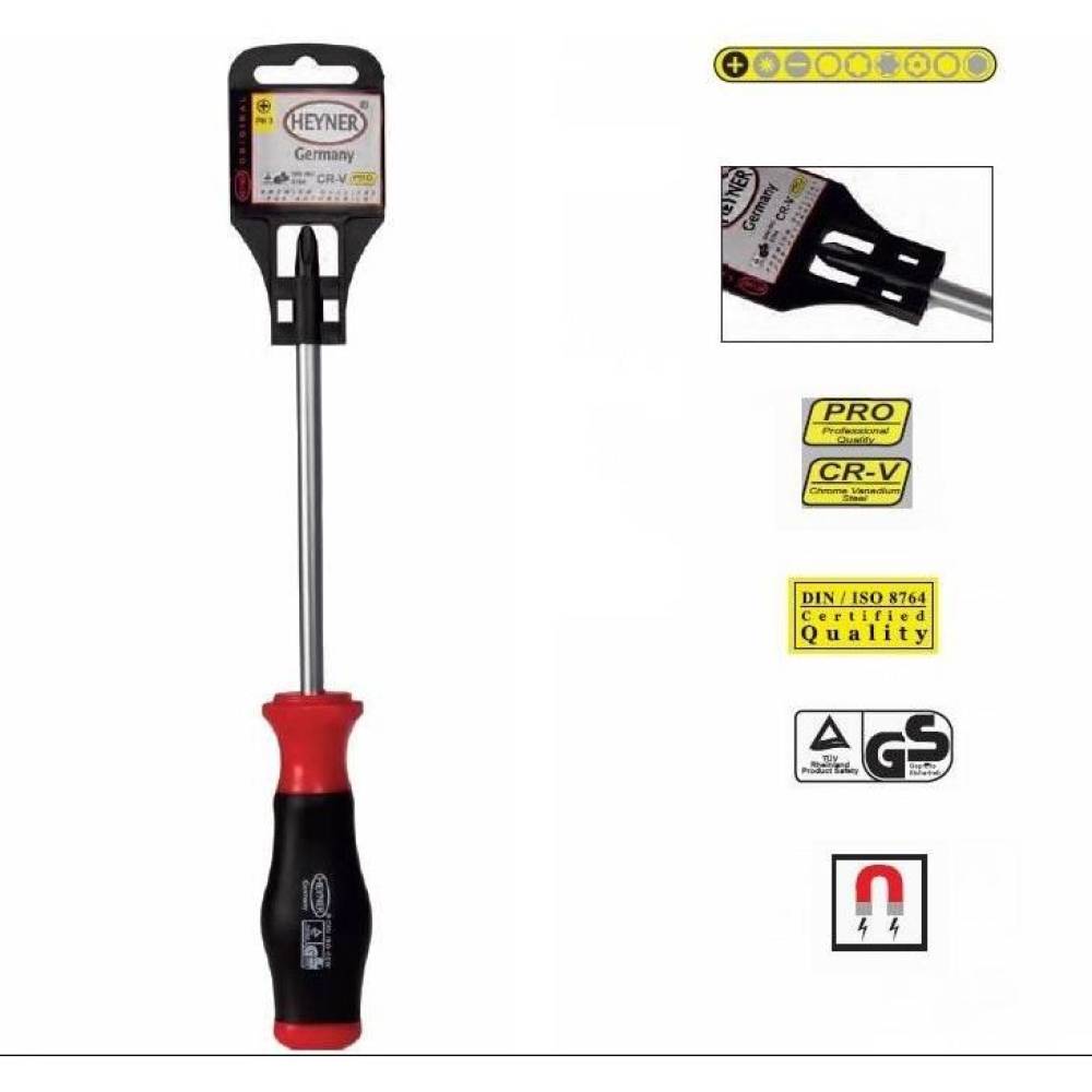 Surubelnita cruce PH2 100mm Cr-V Pro 351.21 Heyner