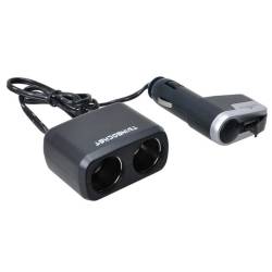 Stecher 2 prize, 12 / 24V, cu fir si USB, 7526 Automax