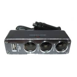 Stecher 3 prize 12 / 24V cu fir si USB 7519 Automax