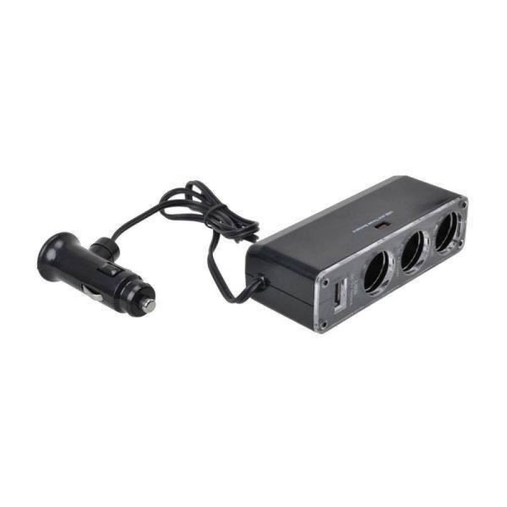 Stecher 3 prize 12 / 24V cu fir si USB 7519 Automax