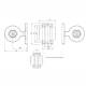 Lampa gabarit brat 60mm, Led NEON, galben cu rosu, stanga-dreapta, W74.2A LOGO 2260/II Was 