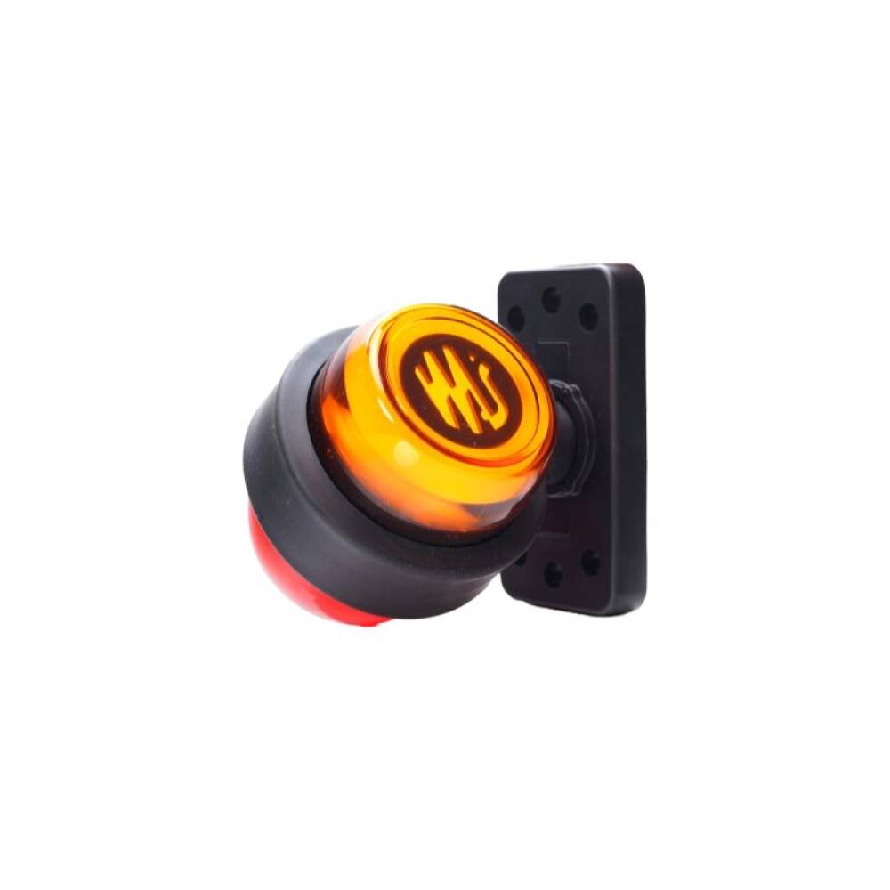 Lampa gabarit brat 60mm, Led NEON, galben cu rosu, stanga-dreapta, W74.2A LOGO 2260/II Was 
