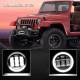 Set 2 proiectoare ceata cu DRL (Angel Eyes) 3 functii, lumini de zi, ceata si semnalizare, fi90mm, Dacia, Renault, Jeep, Dodge, Chrysler, BK69122