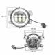 Set 2 proiectoare ceata cu DRL (Angel Eyes) 3 functii, lumini de zi, ceata si semnalizare, fi90mm, Dacia, Renault, Jeep, Dodge, Chrysler, BK69122