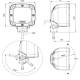 Proiector lucru 100x100, LED, 12-55V, 1300lm, FT-036 Fristom