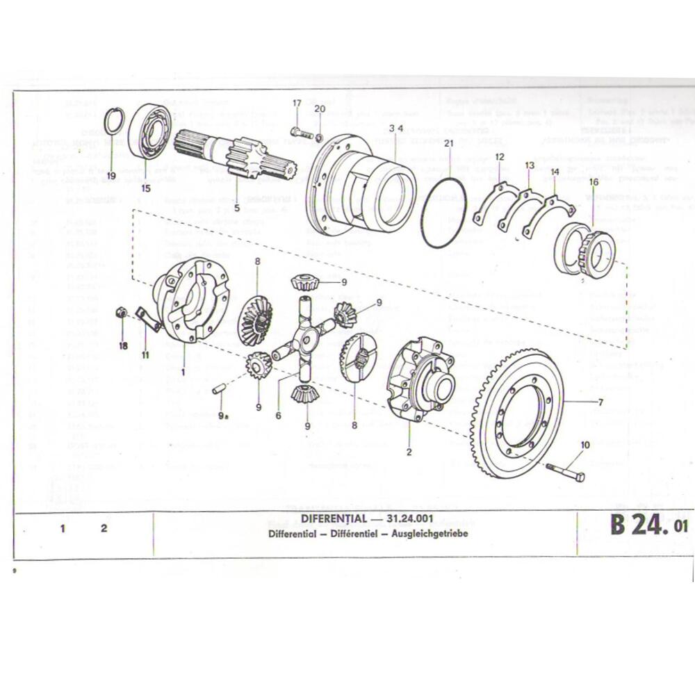 Placa siguranta carcasa diferential U650 UTB 31.24.109