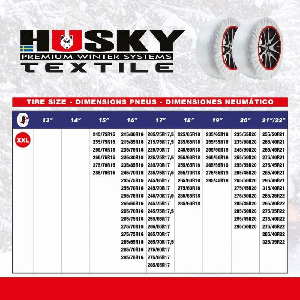 Set 2 huse antiderapante zapada, XXL, albe, 15- 21/22inch, HUSTX05 Husky
