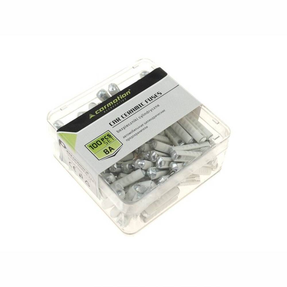 Sigurante cilindrice 8A, cutie 100 bucati, 86218 Carmotion 