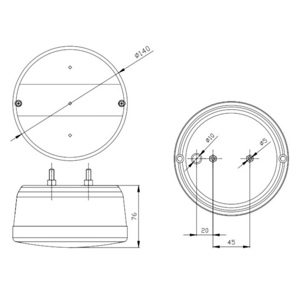 Lampa spate fi140, 4 functii, hamburger, cu numar, stanga, MD-016/L Fristom Lampa spate fi140, 4 functii, hamburger, cu numar, stanga, MD-016/L Fristom