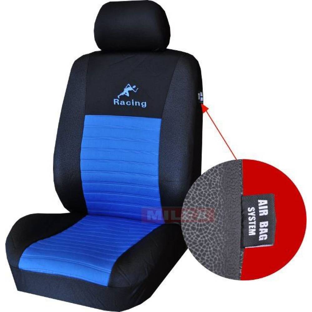 Set huse auto universale, airbag, Racing 47012 Tango Blue 7011/3 Set huse auto universale, airbag, Racing 47012 Tango Blue 7011/3