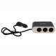 Stecher 3 prize 12 / 24V cu fir, LED, intrerupator si USB, 58614 Carmotion