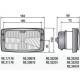 Element optic cu rama si pozitie 17178 Wesem, pentru far tip Zetor