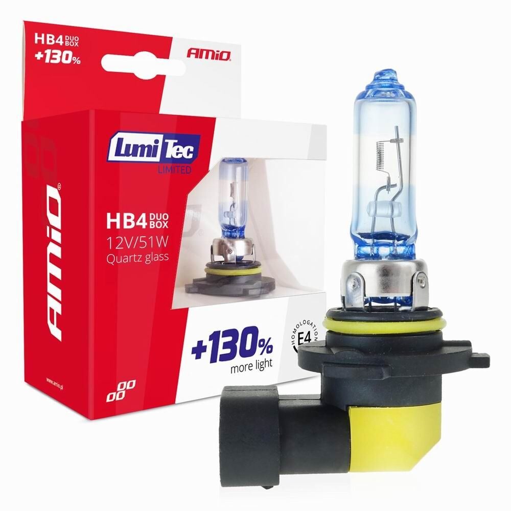 Set 2 becuri HB4 12V 51W, +130W, LumiTec 02104 Amio
