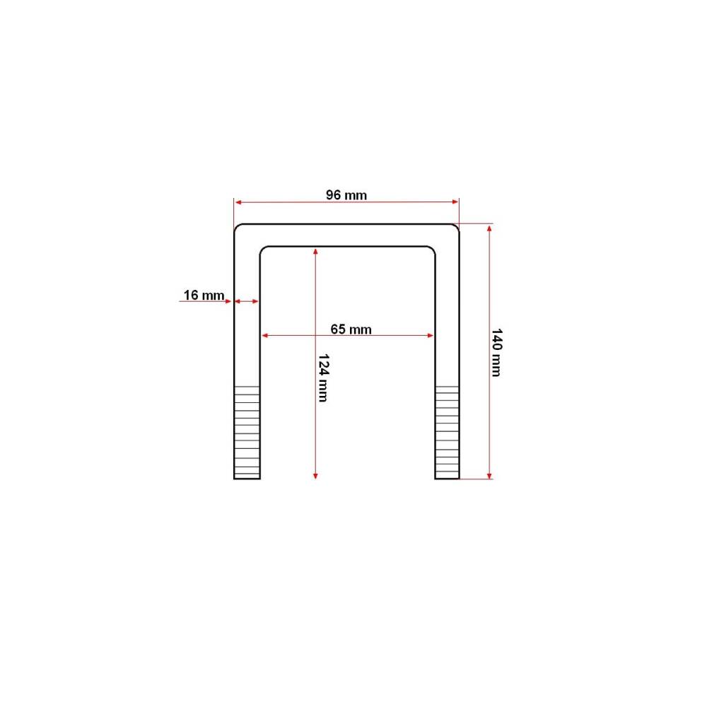 Brida combinator SPC, U M16 4.4.6 125x65x96mm UTB SBD57