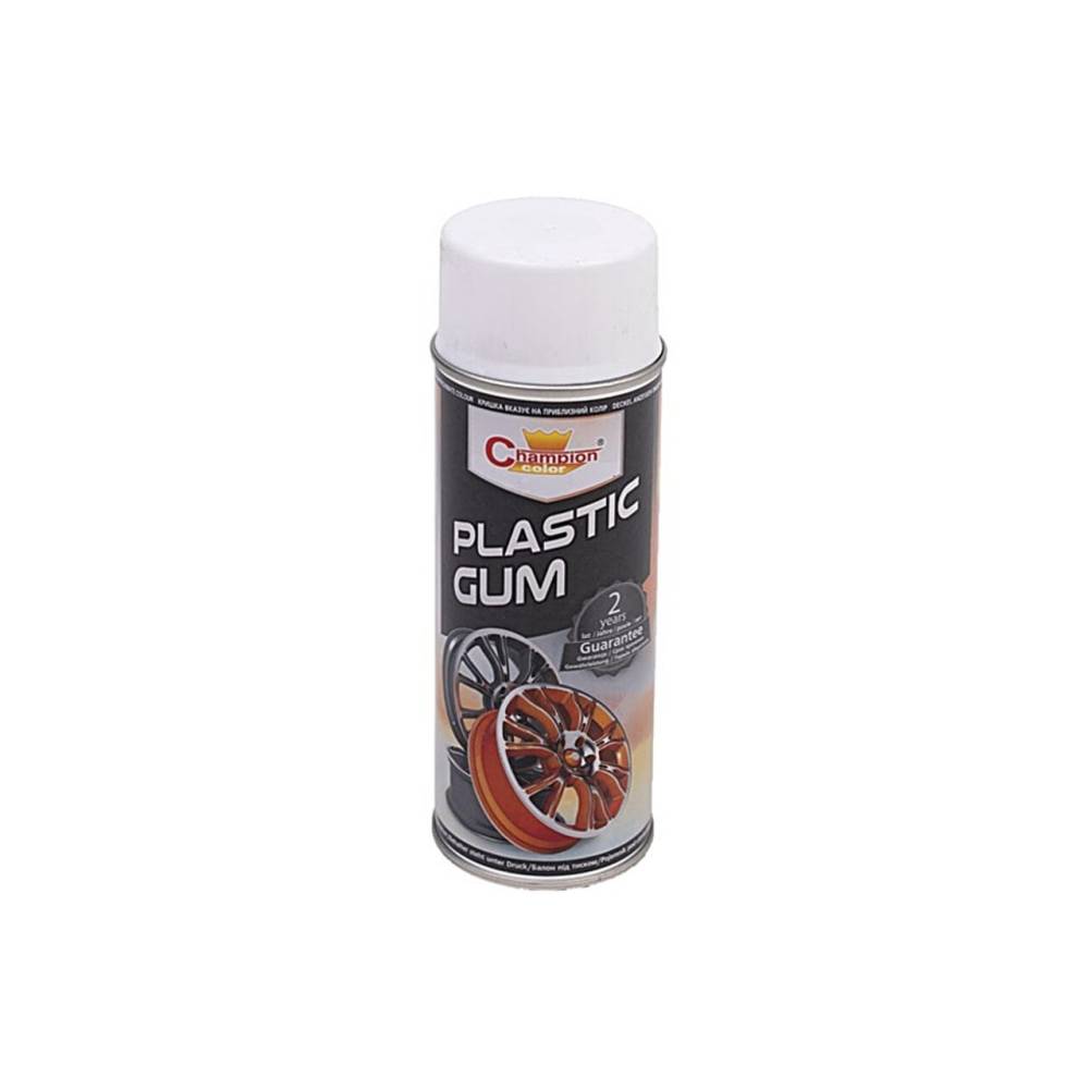 Spray vopsea cauciucata, alb,  Champion profesional 400ml RAL9003 \art 280317-1