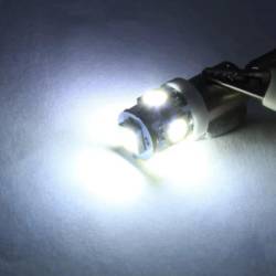 Set 2 becuri bord 5 Led SMD 5050, 12-24V, T4W-BA9S, alb, H.L CAN BA9S