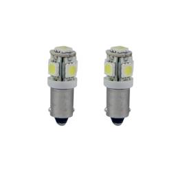 Set 2 becuri bord 5 Led SMD 5050, 12-24V, T4W-BA9S, alb, H.L CAN BA9S