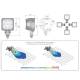 Proiector lucru 100x100, LED, 1500lm, 24W, 1F.47400 Wesem