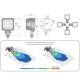 Proiector lucru 100x100, LED, 2000lm, Spot, cu intrerupator, LED2F. 47680 Wesem
