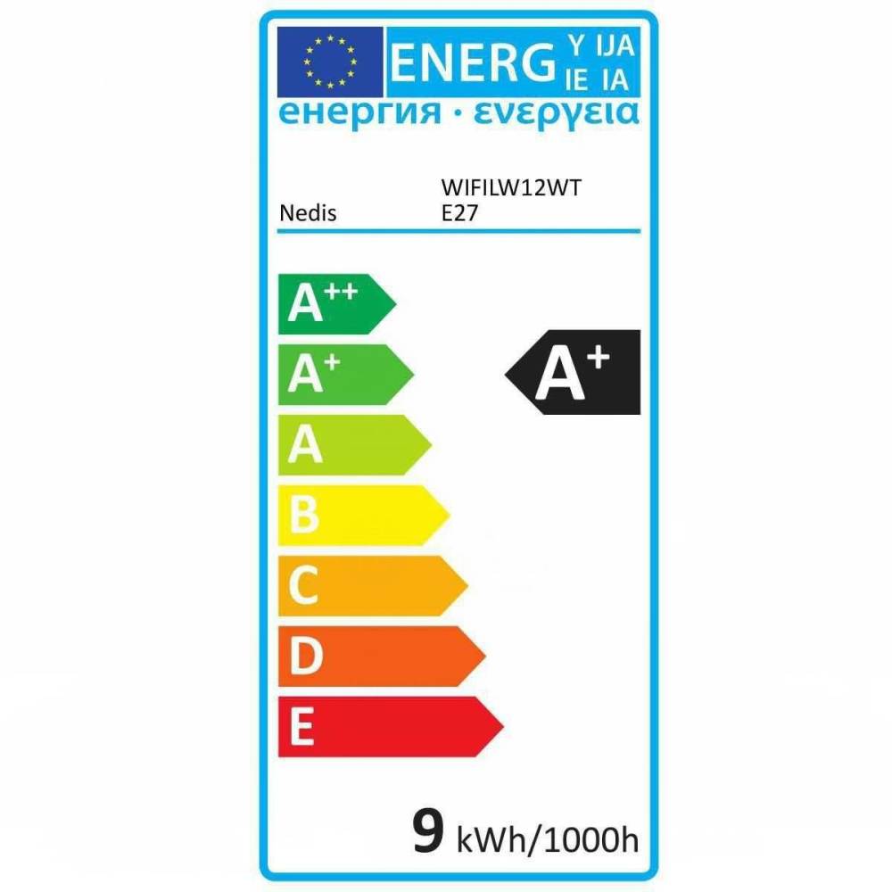 Bec LED Smart WiFi, E27, 800 lm, 9W, 2700 K, Nedis