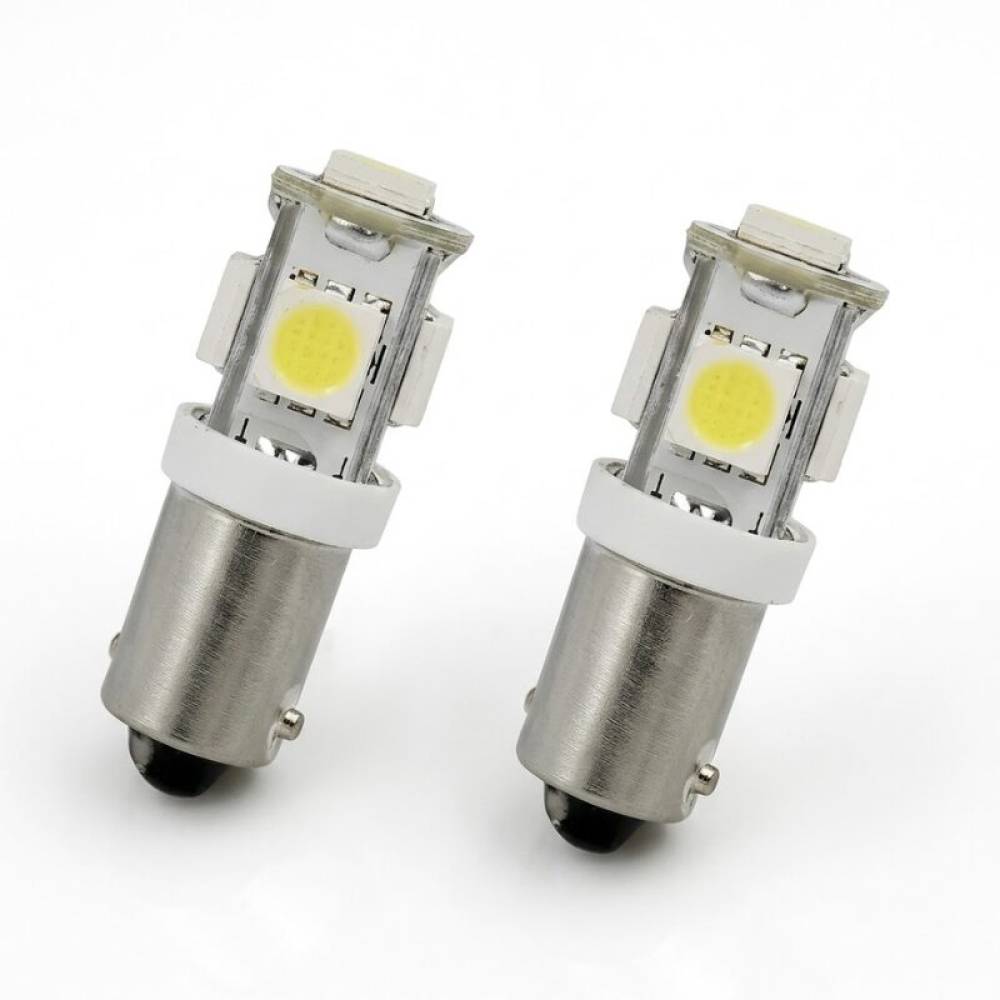 Set 2 becuri bord 5 LED-uri, 12V, T4W-BA9S alb 4471 Vecta