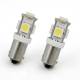 Set 2 becuri bord 5 LED-uri, 12V, T4W-BA9S alb 4471 Vecta