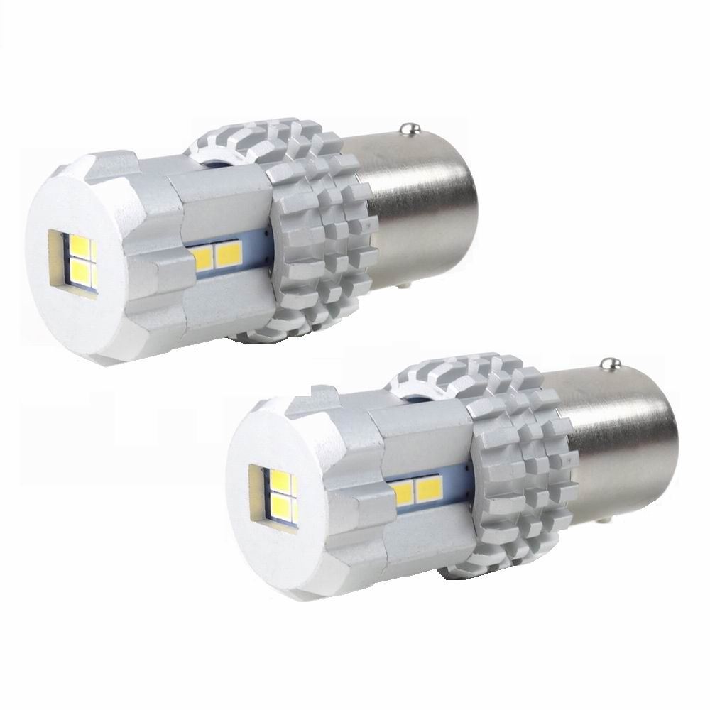 Set 2 becuri semnalizare 12 LED-uri, 12/24V, P21W, Canbus 02449 Amio