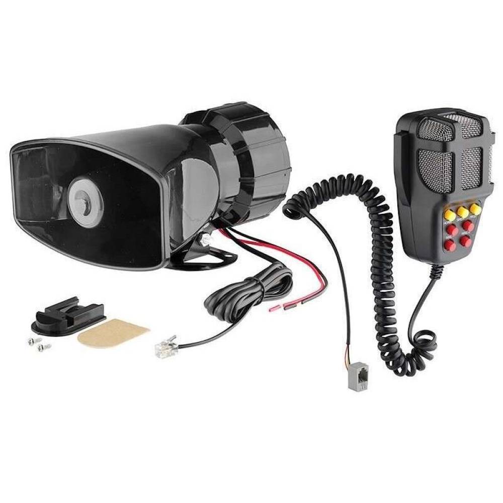 Sirena cu microfon 7 tonuri, 12V, 100W, 58603 Carmotion Sirena cu microfon 7 tonuri, 12V, 100W, 58603 Carmotion