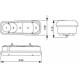 Lampa spate 349x129mm, Renault Premium, Daf CF-LF, cu LED, cu cablu, stg/dr, 12V,  TR1473