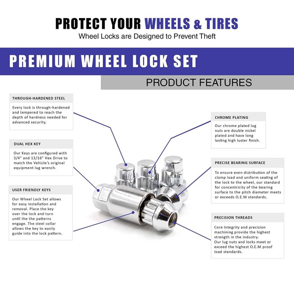 Piulite pentru prezoane antifurt 12x1.5 x23C -conic Wheel Locks, 7916 Automax Piulite pentru prezoane antifurt 12x1.5 x23C -conic Wheel Locks, 7916 Automax
