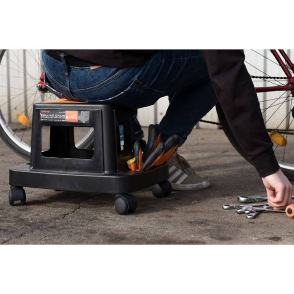 Scaun de lucru pe roti cu compartiment pentru scule, 10998 Handy Scaun de lucru pe roti cu compartiment pentru scule, 10998 Handy