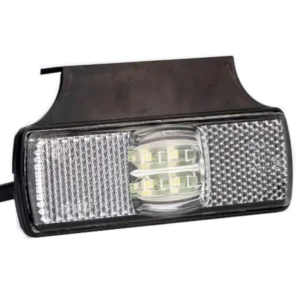 Lampa gabarit 100x32, LED, alba, cu suport lateral, 12-36V, FT-017/b+k Fristom
