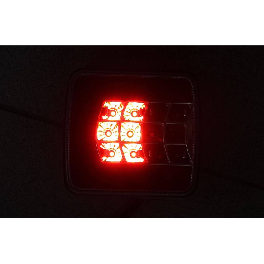 Lampa spate 100x95, 4 functii, iluminare numar,cablu, LED, stanga, Glow DAFA TRS004L