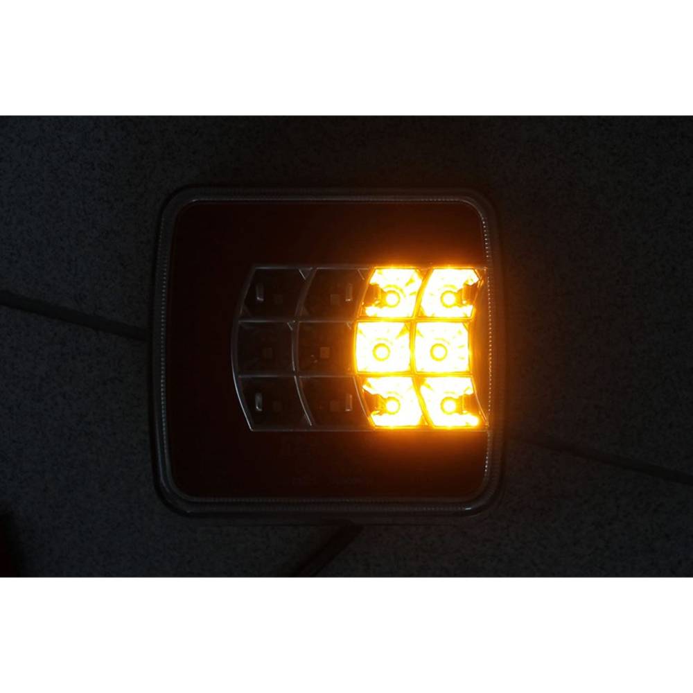 Lampa spate 100x95, 4 functii, iluminare numar,cablu, LED, stanga, Glow DAFA TRS004L