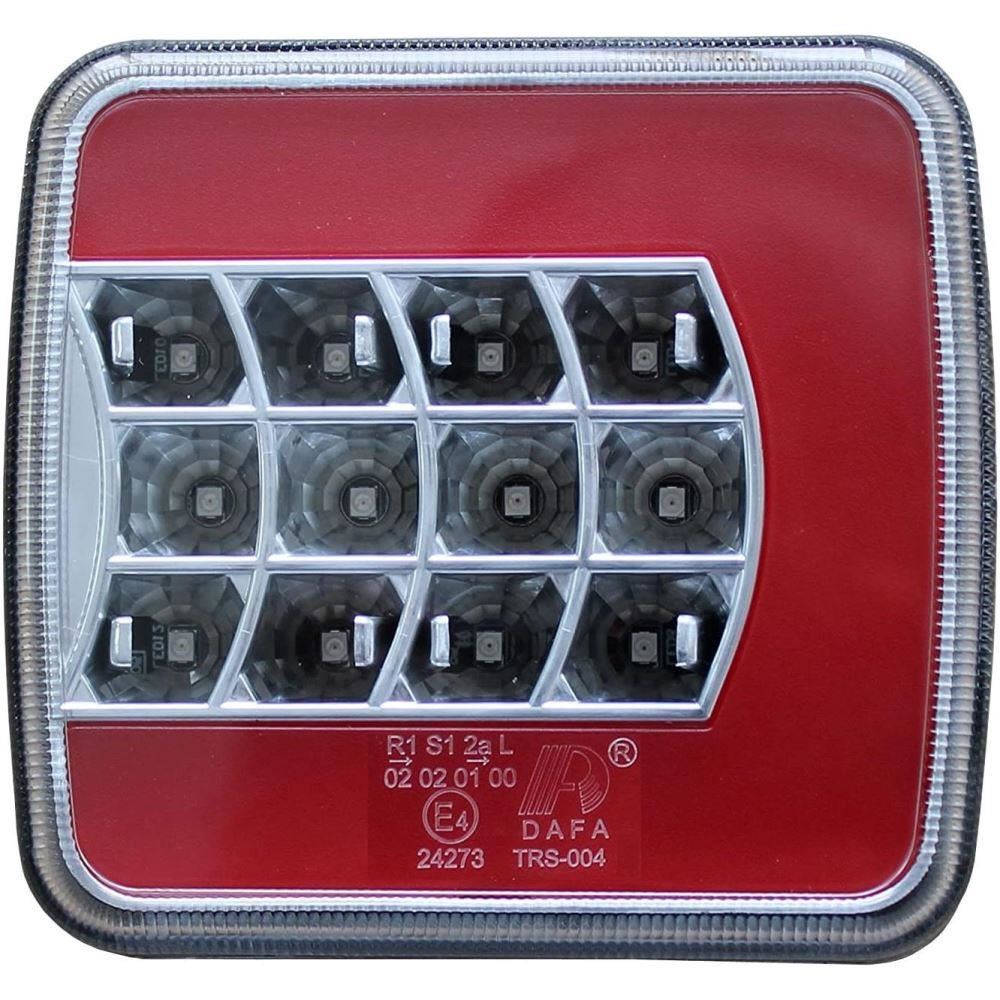 Lampa spate 100x95, 4 functii, iluminare numar,cablu, LED, stanga, Glow DAFA TRS004L
